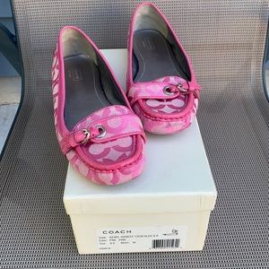 Pink Coach flats.